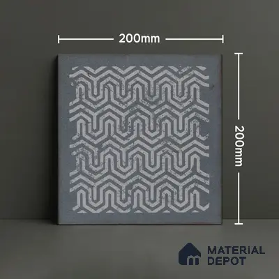 Subway Moroccan Wall & Floor Tile TL 05269 D Mythos Slated Syncstone Decor 8 x 8 inch Vitrified Matte Finish - 8 mm | 12 Random Faces | Suitable for Accent / Feature Walls, Bathroom, Kitchen Wall & Backsplashes | Please Expect a Slight Variation of Pattern