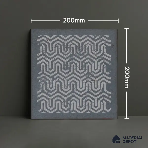 Subway Moroccan Wall & Floor Tile TL 05269 D Mythos Slated Syncstone Decor 8 x 8 inch Vitrified Matte Finish - 8 mm | 12 Random Faces | Suitable for Accent / Feature Walls, Bathroom, Kitchen Wall & Backsplashes | Please Expect a Slight Variation of Pattern