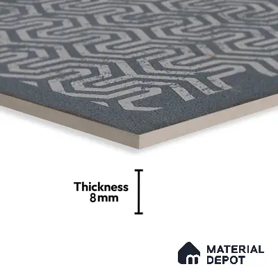 Subway Moroccan Wall & Floor Tile TL 05269 D Mythos Slated Syncstone Decor 8 x 8 inch Vitrified Matte Finish - 8 mm | 12 Random Faces | Suitable for Accent / Feature Walls, Bathroom, Kitchen Wall & Backsplashes | Please Expect a Slight Variation of Pattern