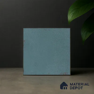 Subway Wall & Floor Tile TL 05269 Mythos Navia Azul Plain 8 x 8 inch Vitrified Matte Finish - 8 mm | 12 Random Faces | Suitable for Accent / Feature Walls, Bathroom, Kitchen Wall & Backsplashes | Please Expect a Slight Variation of Pattern (Sample)