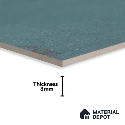 Subway Wall & Floor Tile TL 05269 Mythos Navia Azul Plain 8 x 8 inch Vitrified Matte Finish - 8 mm | 12 Random Faces | Suitable for Accent / Feature Walls, Bathroom, Kitchen Wall & Backsplashes | Please Expect a Slight Variation of Pattern (Sample)