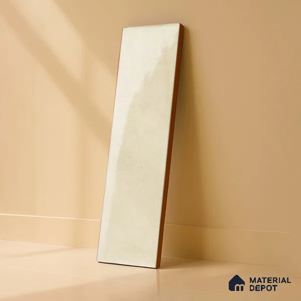 Subway Wall Tile TL 06161 D Eclat Blanc Lustrous Latte 12 x 3 inch Ceramic Glossy Finish - 10 mm | 48 Random Design | Suitable for Accent / Feature Walls, Bathroom, Kitchen Wall & Backsplashes