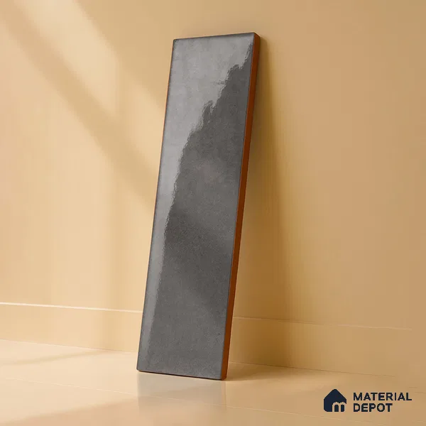 Subway Wall Tile TL 06161 E Eclat Blanc Gleam Touch 12 x 3 inch Ceramic Glossy Finish - 10 mm | 48 Random Design | Suitable for Accent / Feature Walls, Bathroom, Kitchen Wall & Backsplashes