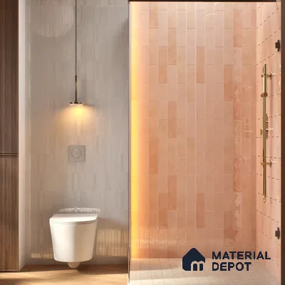 Subway Wall Tile TL 06161 G Eclat Blanc Glint Surface 12 x 3 inch Ceramic Glossy Finish - 10 mm | 48 Random Design | Suitable for Accent / Feature Walls, Bathroom, Kitchen Wall & Backsplashes (Sample)