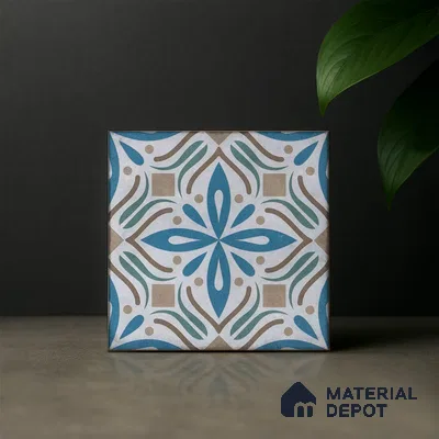 Subway Moroccan Wall & Floor Tile TL 05255 B Silonite Minerva Decor 8 x 8 inch Vitrified Matte Finish - 8 mm | Random Design | Suitable for Accent / Feature Walls, Bathroom, Kitchen Wall & Backsplashes | Please Expect a Slight Variation of Pattern (Sample)
