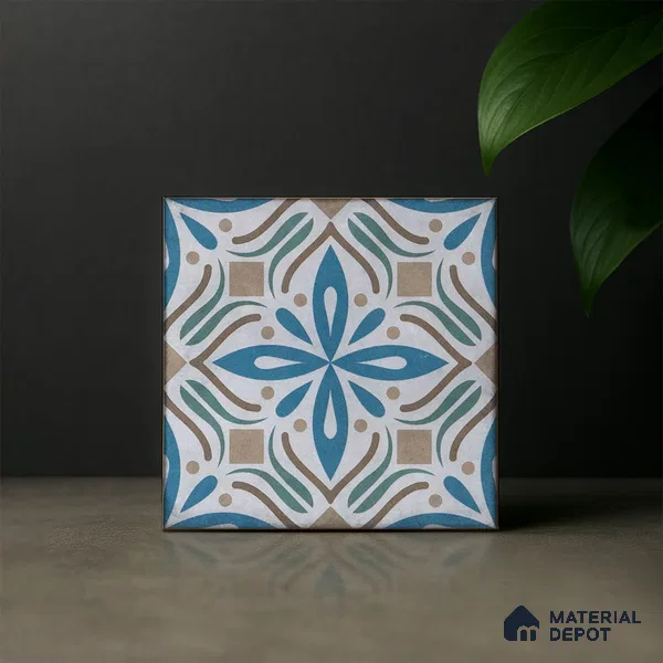 Subway Moroccan Wall & Floor Tile TL 05255 B Silonite Minerva Decor 8 x 8 inch Vitrified Matte Finish - 8 mm | Random Design | Suitable for Accent / Feature Walls, Bathroom, Kitchen Wall & Backsplashes | Please Expect a Slight Variation of Pattern (Sample)