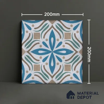 Subway Moroccan Wall & Floor Tile TL 05255 B Silonite Minerva Decor 8 x 8 inch Vitrified Matte Finish - 8 mm | Random Design | Suitable for Accent / Feature Walls, Bathroom, Kitchen Wall & Backsplashes | Please Expect a Slight Variation of Pattern (Sample)