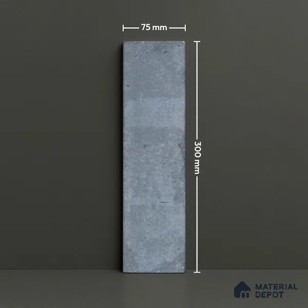 Subway Wall & Floor Tile TL 05227 B Urbanto Base Grey 12 x 3 inch Vitrified Matte Finish - 8 mm | 36 Random Faces | Suitable for Accent / Feature Walls, Bathroom, Kitchen Wall & Backsplashes (Sample)