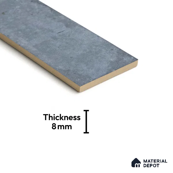 Subway Wall & Floor Tile TL 05227 B Urbanto Base Grey 12 x 3 inch Vitrified Matte Finish - 8 mm | 36 Random Faces | Suitable for Accent / Feature Walls, Bathroom, Kitchen Wall & Backsplashes (Sample)