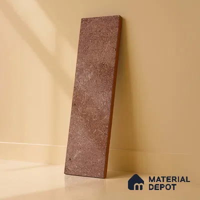 Subway Wall & Floor Tile TL 05227 D Urbanto Base Maroon 12 x 3 inch Vitrified Matte Finish - 8 mm | 36 Random Faces | Suitable for Accent / Feature Walls, Bathroom, Kitchen Wall & Backsplashes (Sample)