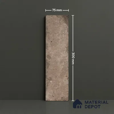 Subway Wall & Floor Tile TL 05227 Urbanto Base Brown 12 x 3 inch Vitrified Matte Finish - 8 mm | 36 Random Faces | Suitable for Accent / Feature Walls, Bathroom, Kitchen Wall & Backsplashes (Sample)