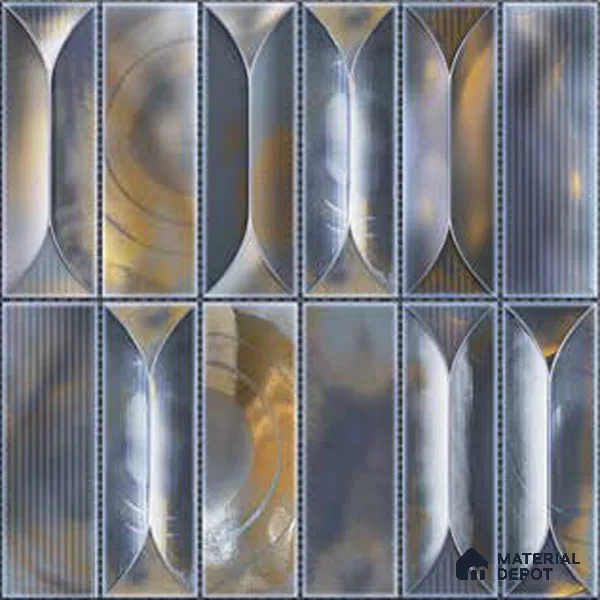 Faux Subway Wall Tile TL 06355 B  Ocean Flow 12 inch x 12 inch Ceramic Matte Finish - 9.5 mm | Suitable for Accent / Feature Walls, Bathroom, Kitchen Wall & Backsplashes | Please Expect a Slight Variation of Pattern (Sample)