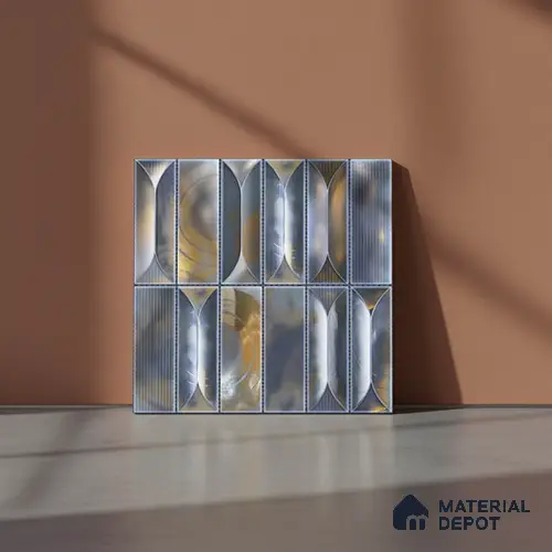 Faux Subway Wall Tile TL 06355 B Ocean Flow 12 inch x 12 inch Ceramic Matte Finish - 9.5 mm | Suitable for Accent / Feature Walls, Bathroom, Kitchen Wall & Backsplashes | Please Expect a Slight Variation of Pattern