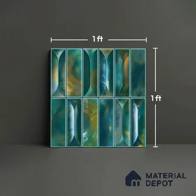 Faux Subway Wall Tile TL 06355 E  Baystone 12 inch x 12 inch Ceramic Matte Finish - 9.5 mm | Suitable for Accent / Feature Walls, Bathroom, Kitchen Wall & Backsplashes | Please Expect a Slight Variation of Pattern (Sample)