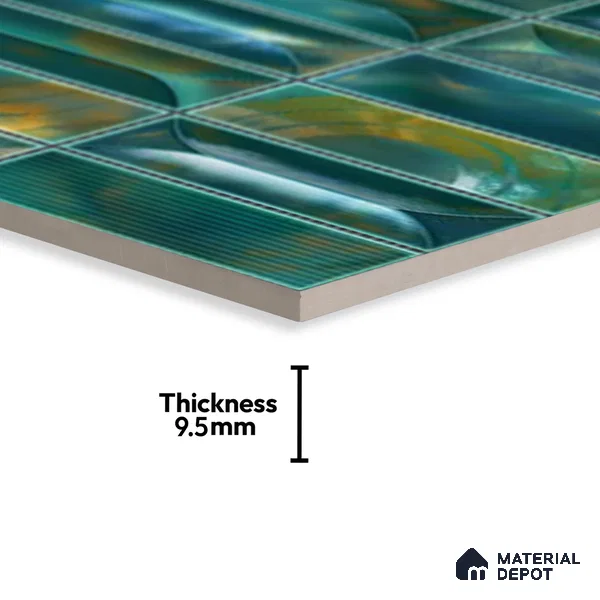 Faux Subway Wall Tile TL 06355 E  Baystone 12 inch x 12 inch Ceramic Matte Finish - 9.5 mm | Suitable for Accent / Feature Walls, Bathroom, Kitchen Wall & Backsplashes | Please Expect a Slight Variation of Pattern (Sample)