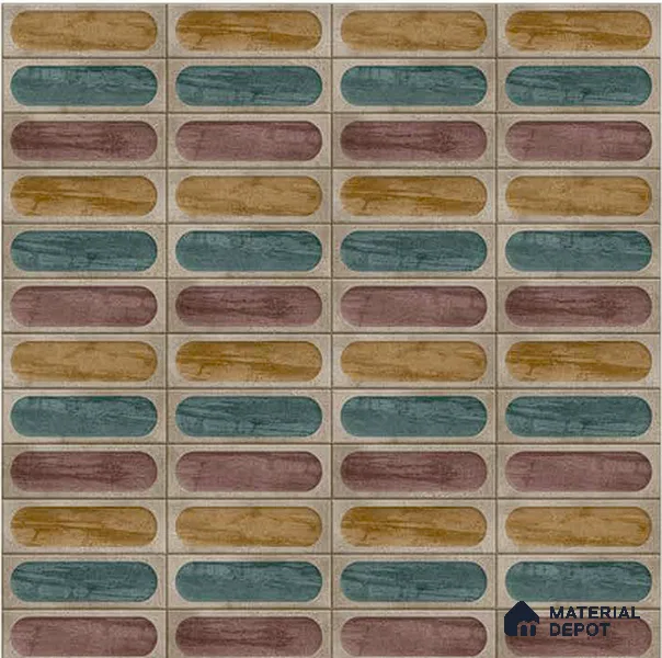 Faux Subway Wall Tile TL 06333  Formova 12 inch x 12 inch Ceramic Matte Finish - 9.5 mm | Suitable for Accent / Feature Walls, Bathroom, Kitchen Wall & Backsplashes | Please Expect a Slight Variation of Pattern