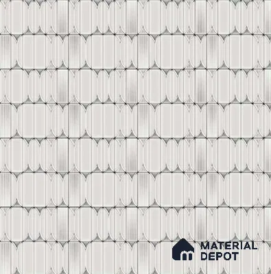 Faux Subway Wall Tile TL 06332 B  Sea Curve 12 inch x 12 inch Ceramic Glossy Finish - 9.5 mm | Suitable for Accent / Feature Walls, Bathroom, Kitchen Wall & Backsplashes | Please Expect a Slight Variation of Pattern