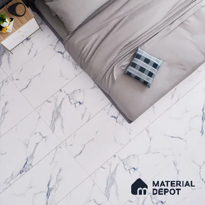 Marble Floor & Wall Tile TL 02201 Summer White 4 ft x 2 ft Glossy Finish Vitrified Tile - 9 mm