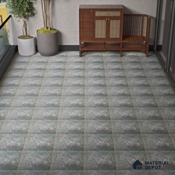 TL 05885 Rustic Green 400x400 mm Matte Finish Anti Skid Vitrified Parking Tile - 12 mm | Pattern Alignment May Vary | 2-3 mm Spacer is Mandatory