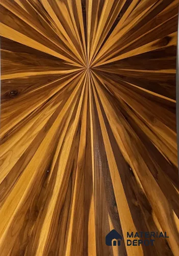 Swiss Walnut Inchi 2440x1220 mm Silicon Natural Veneer - 3.7 mm