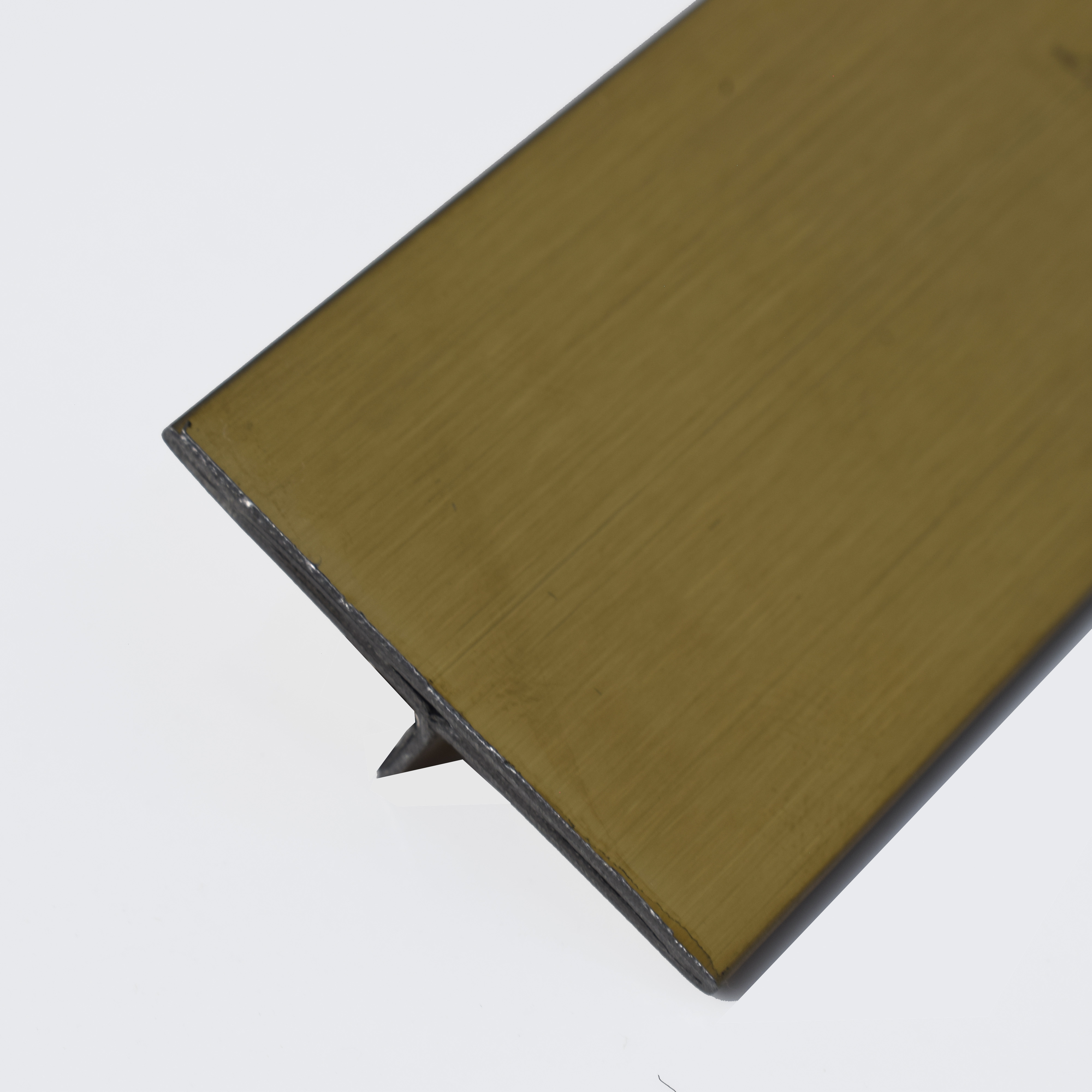 SS 304 T Profile Brush Gold Matte Finish Edgeline PM 00281 AA | 10 ft (3 mtr) x 35 mm x 0.6 mm | Adhesive Type Installation | Suitable for Floor & Walls