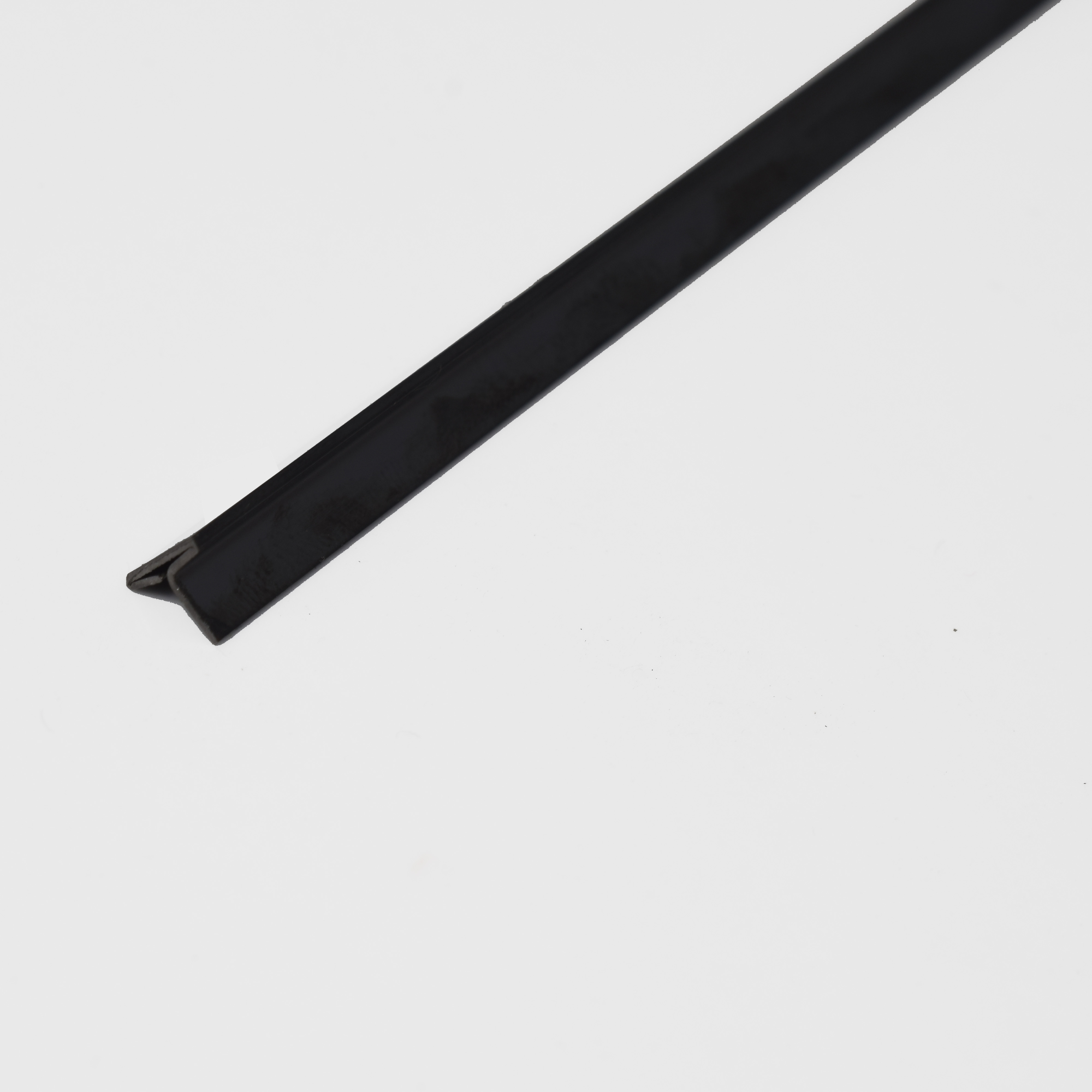 SS 304 T Profile Polish Black Glossy Finish Edgeline PM 00281 B | 10 ft (3 mtr) x 9 mm x 0.6 mm | Adhesive Type Installation | Suitable for Floor & Walls
