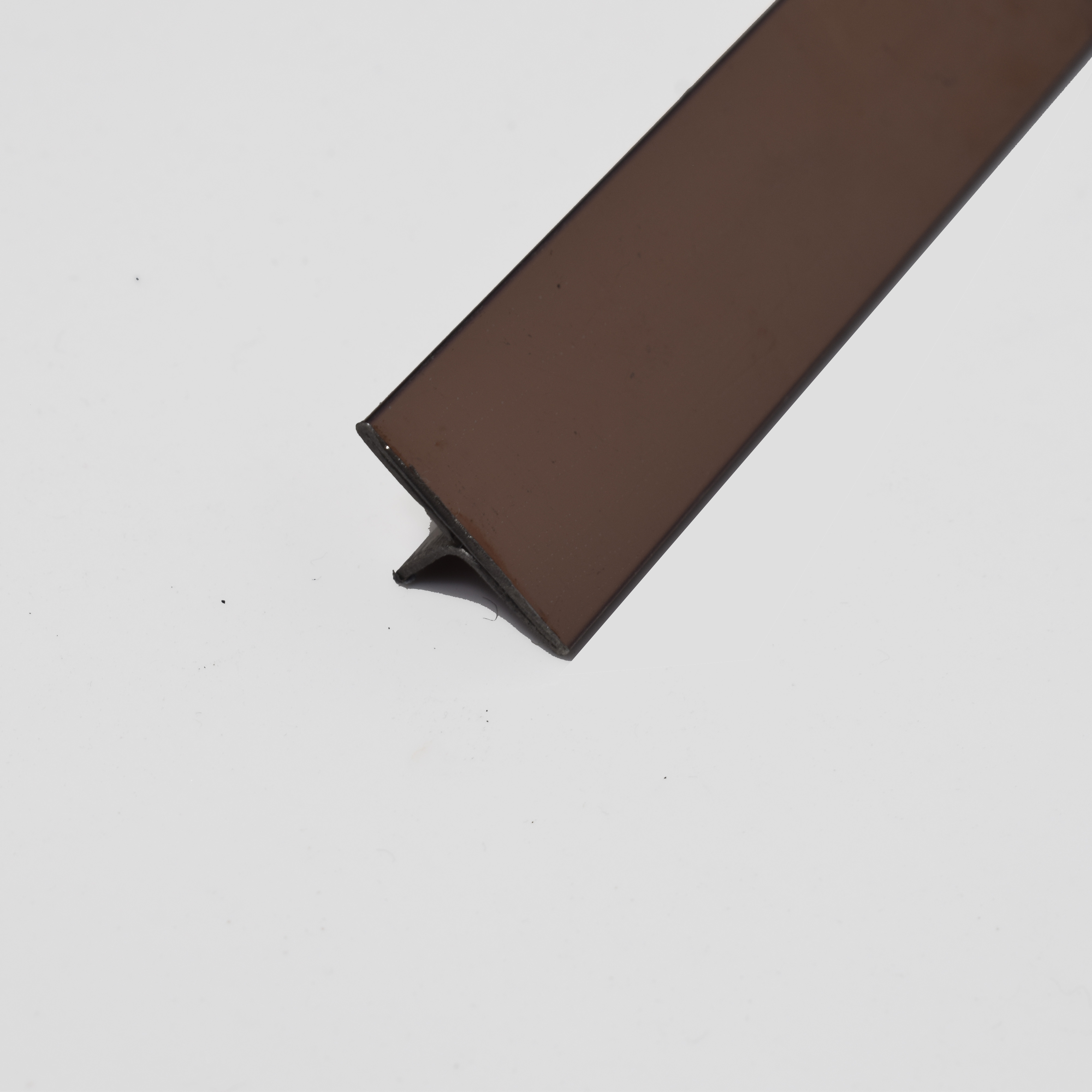 SS 304 T Profile Rose Gold Glossy Finish Edgeline PM 00281 R | 10 ft (3 mtr) x 18 mm x 0.6 mm | Adhesive Type Installation | Suitable for Floor & Walls