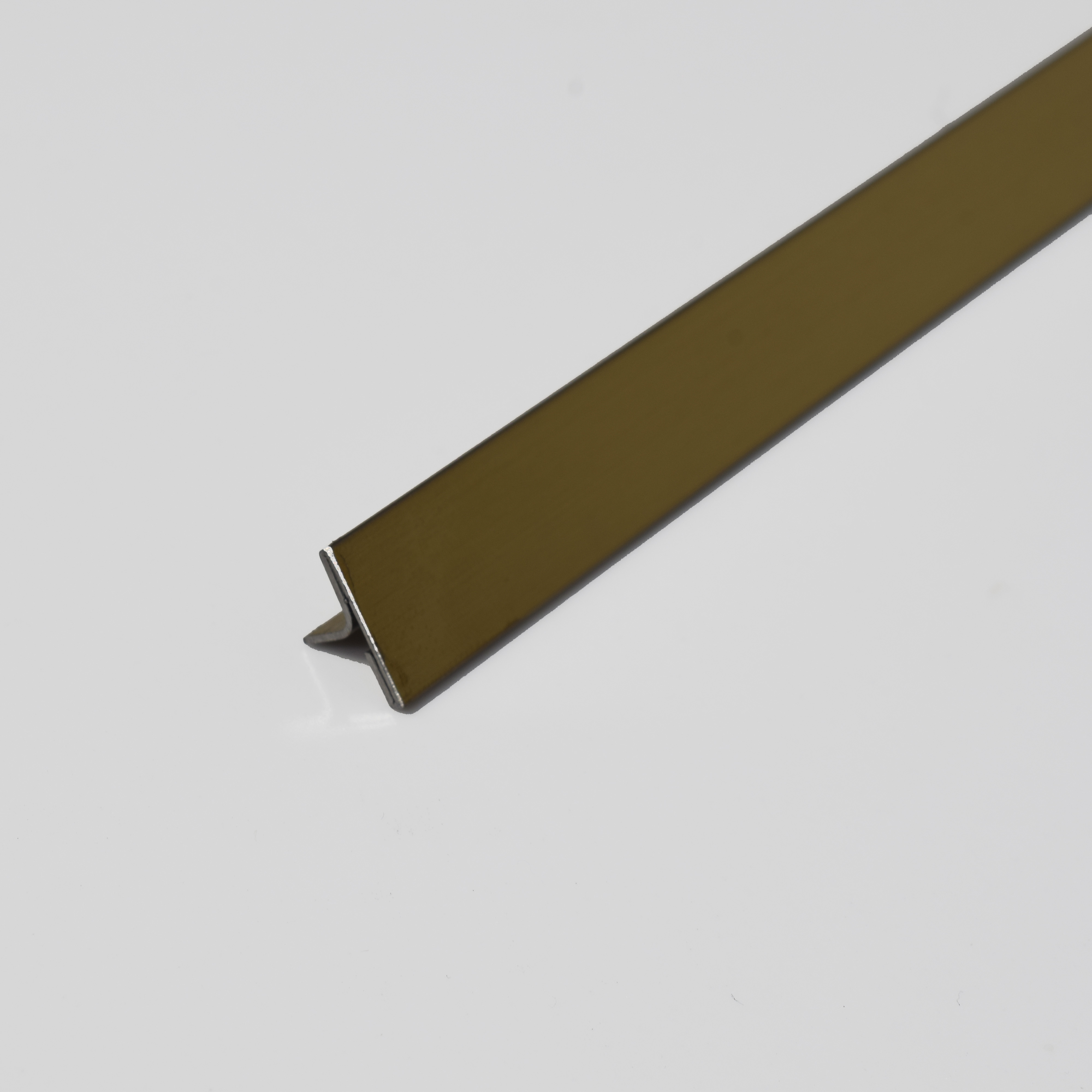 SS 304 T Profile Brush Gold Matte Finish Edgeline PM 00281 X | 10 ft (3 mtr) x 12 mm x 0.6 mm | Adhesive Type Installation | Suitable for Floor & Walls