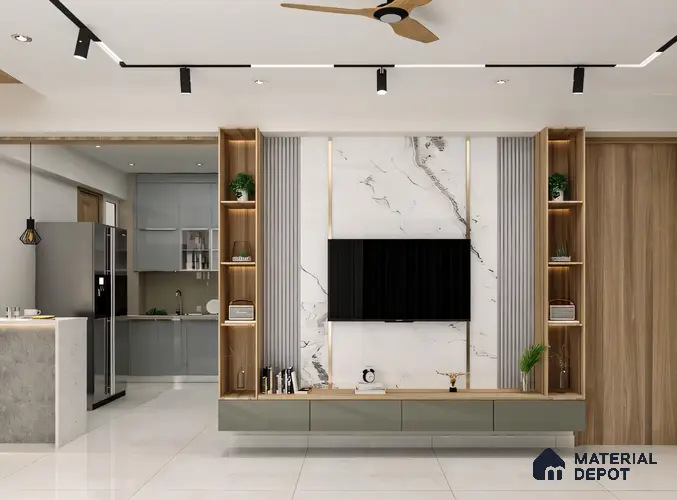 SS 304 T Profile Polished Gold Glossy Finish Edgeline PM 00281 H | 10 ft (3 mtr) x 6 mm x 0.6 mm | Adhesive Type Installation | Suitable for Floor & Walls