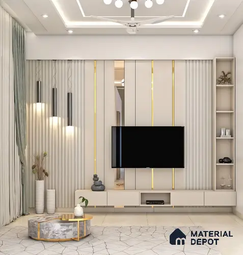 SS 304 T Profile Brush Gold Matte Finish Edgeline PM 00281 V | 10 ft (3 mtr) x 6 mm x 0.6 mm | Adhesive Type Installation | Suitable for Floor & Walls