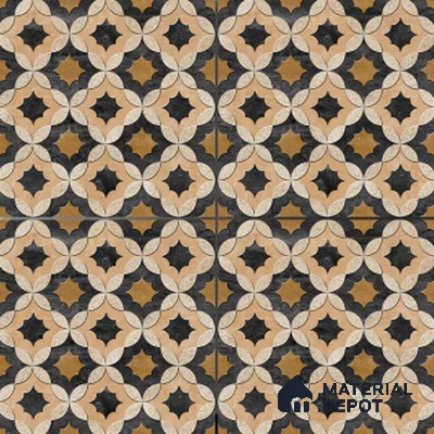 Moroccan Wall & Floor Tile TL 01443 Tan Beige 2 ft x 2 ft Matte Finish Vitrified Tile - 9 mm | Suitable For Kitchen, Bathroom, Dining Area | Please Expect a Slight Variation of Pattern