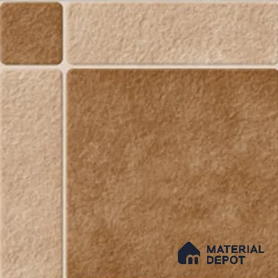 Budget Friendly Stone Look Value for Money Parking Tan Brown Floor Tile 16 x 16 inch | TL 00594 | Vitrified Matte Finish Tile - 12 mm | Suitable For Parking, Outdoor, Balcony & Terrace | Pattern Alignment May Vary | 2-3 mm Spacer is Mandatory
