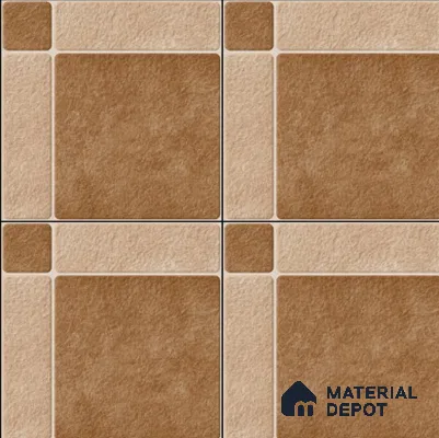 Budget Friendly Stone Look Value for Money Parking Tan Brown Floor Tile 16 x 16 inch | TL 00594 | Vitrified Matte Finish Tile - 12 mm | Suitable For Parking, Outdoor, Balcony & Terrace | Pattern Alignment May Vary | 2-3 mm Spacer is Mandatory