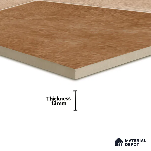Budget Friendly Stone Look Value for Money Parking Tan Brown Floor Tile 16 x 16 inch | TL 00594 | Vitrified Matte Finish Tile - 12 mm | Suitable For Parking, Outdoor, Balcony & Terrace | Pattern Alignment May Vary | 2-3 mm Spacer is Mandatory