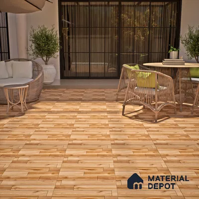 TL 00580 Tan Brown 2 ft x 2 ft Matte Finish Digital Porcelain Floor & Wall Tile - 9.5 mm
