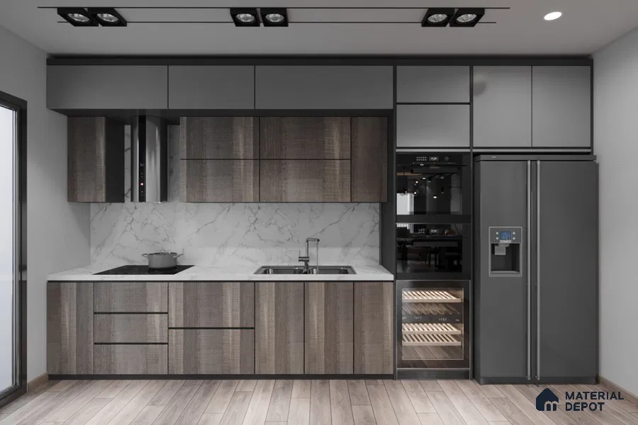 Wooden Look TC 1407 Tropical Cut 8 ft x 4 ft Texture Finish Decorative Laminate - 1.25 mm | Suitable for TV Unit, Wardrobe, Kitchen Cabinets