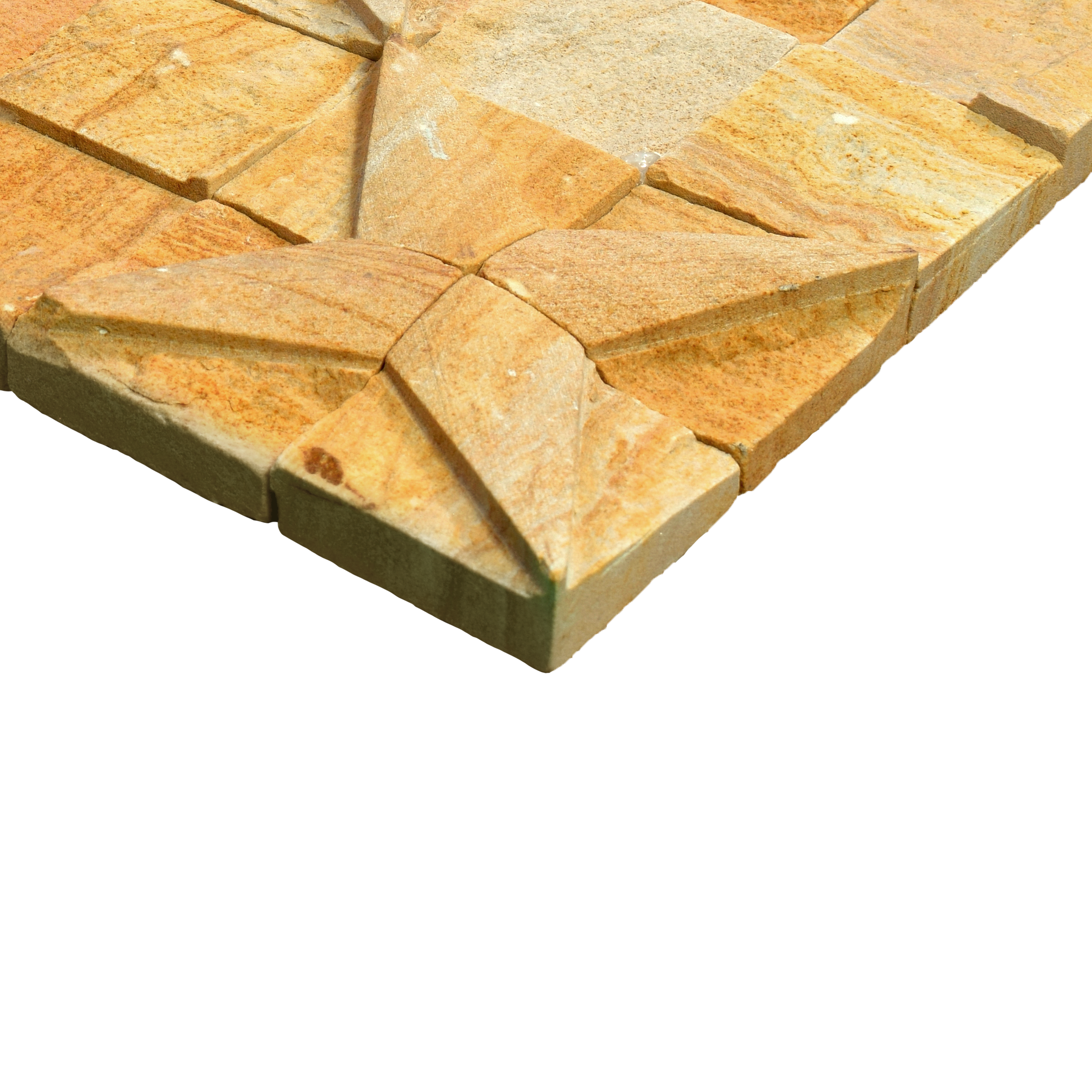 WL 00138 Teak Star 300 x 300 mm Natural Stone Wall Cladding | Stone is a Natural Product, Please Expect Variation in Shades