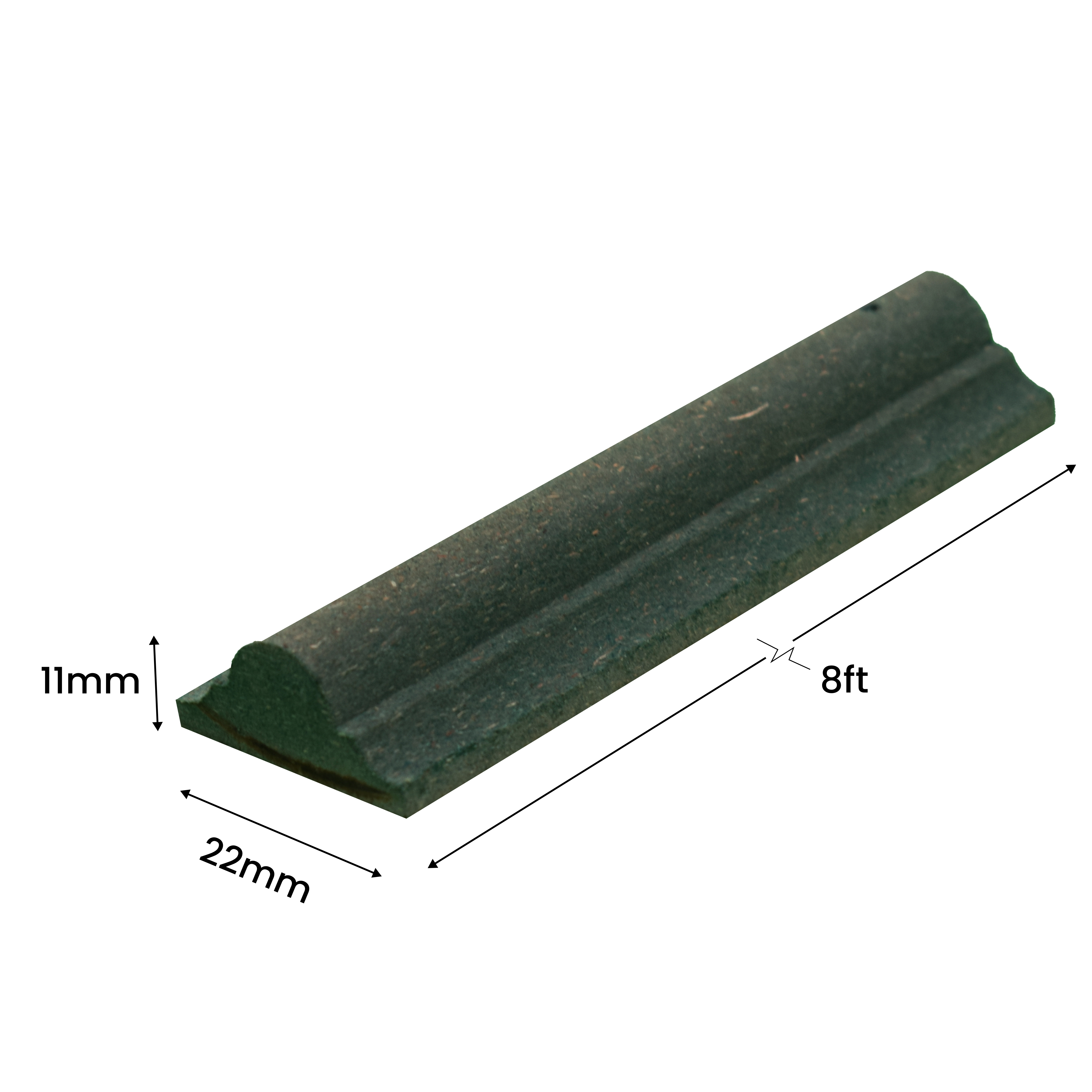 DIY Unfinished HDHMR Designer Paintable Wainscot French Wall Moulding Design 2 Greenova PM 00297 H | 8 ft x 22 mm x 12 mm | Nail & Adhesive Installation