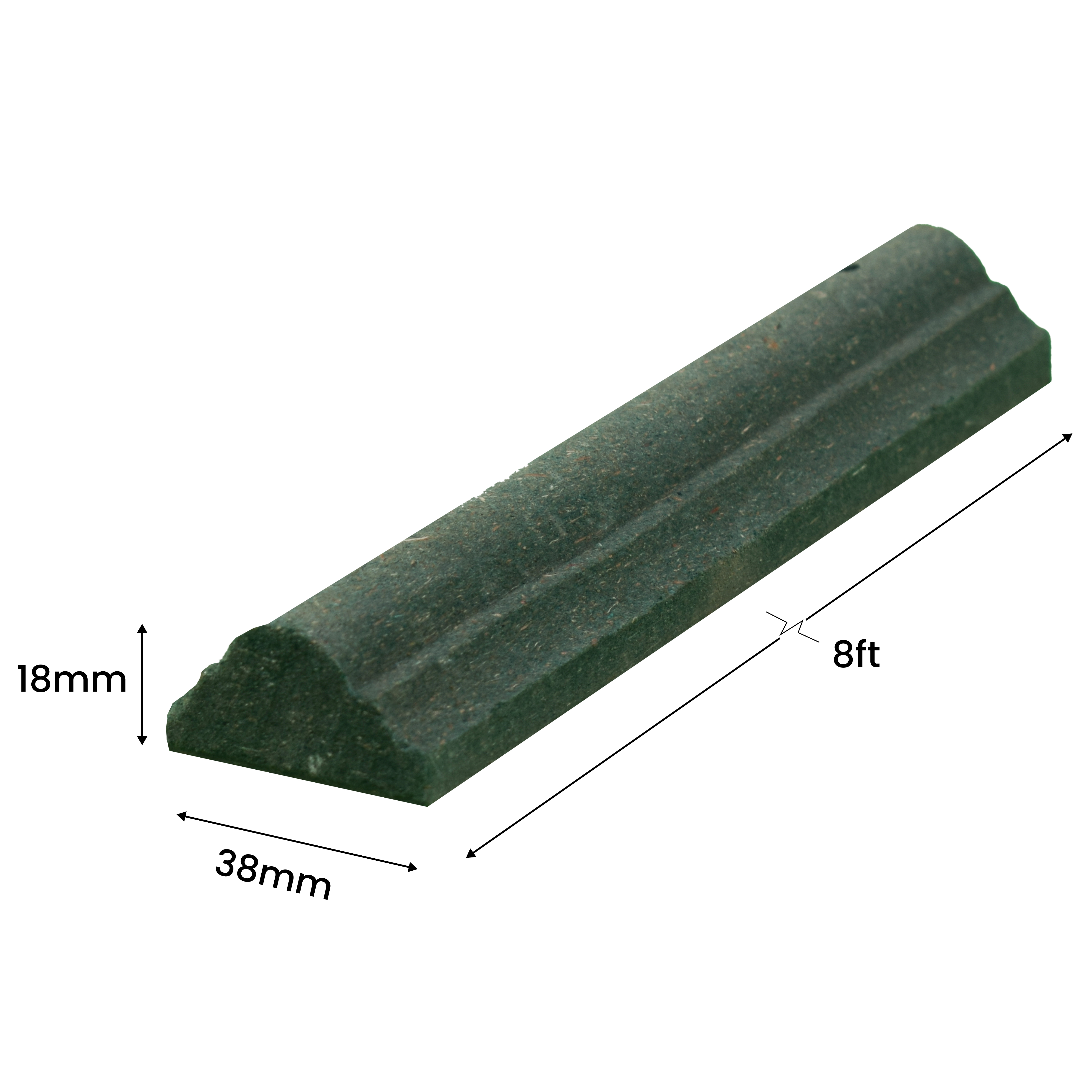 DIY Unfinished HDHMR Designer Paintable Wainscot French Wall Moulding Design 2 Greenova PM 00297 F | 8 ft x 38 mm x 18 mm | Nail & Adhesive Installation