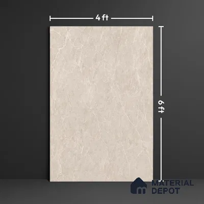 Budget Friendly Large Format Marble Floor Tile TL 04400 Terix Pearl Glossy Finish Vitrified Colorbody Tile - 15 mm | Suitable for Living Room, Bedroom, Office | Adhesive and Spacers Must be Used During Installation