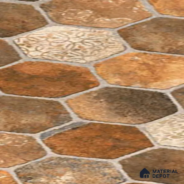 TL 06312 Terra Brown 16 x 16 inch Heavy Duty Glazed Vitirified Floor Tile - 12 mm | Pattern Alignment May Vary | 2-3 mm Spacer is Mandatory (Sample)
