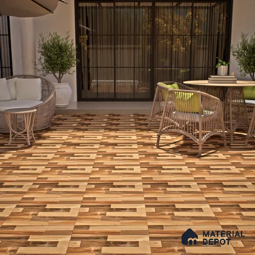 TL 00442 Terra Brown 2 ft x 2 ft Matte Finish Digital Porcelain Floor & Wall Tile - 9.5 mm