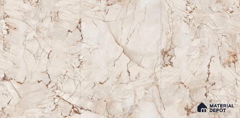 TL 00348 Terra Brown 6 ft x 4 ft Glossy Finish Endless Vitrified Wall & Floor Tile - 9 mm | Adhesive and Spacers Must be Used During Installation