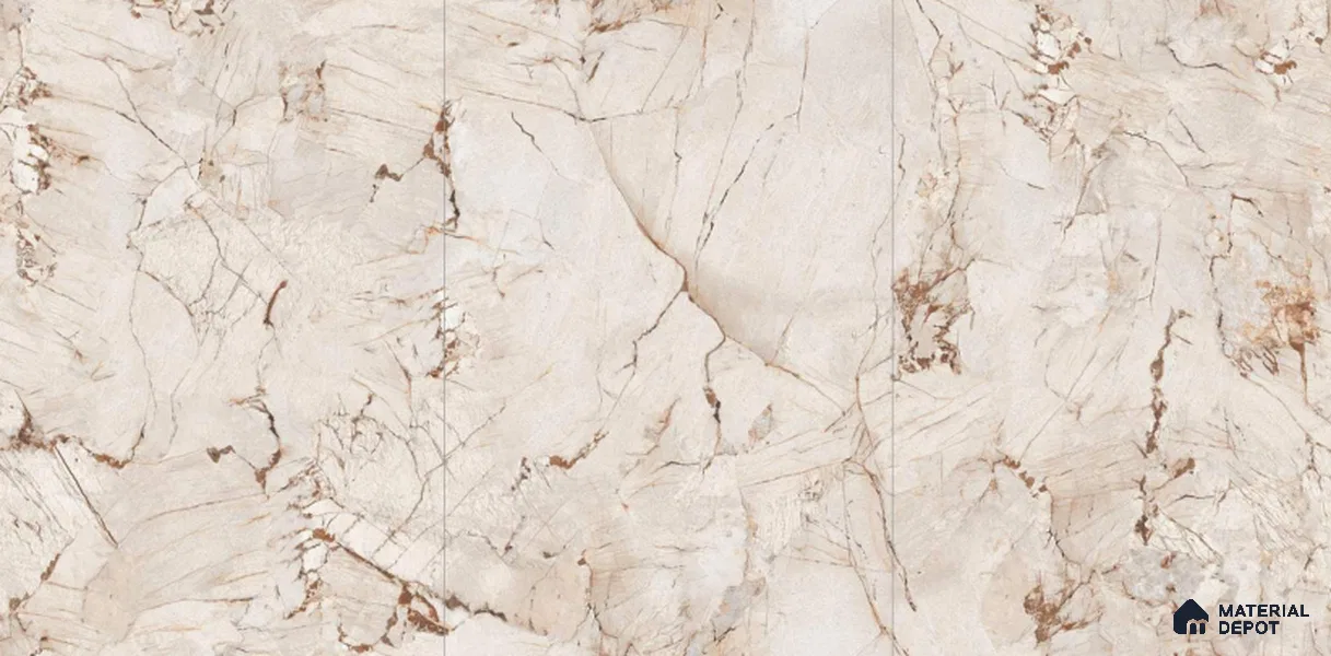 TL 00348 Terra Brown 6 ft x 4 ft Glossy Finish Endless Vitrified Wall & Floor Tile - 9 mm | Adhesive and Spacers Must be Used During Installation