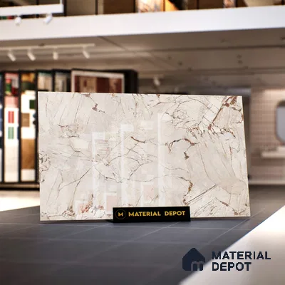 TL 00348 Terra Brown 6 ft x 4 ft Glossy Finish Endless Vitrified Wall & Floor Tile - 9 mm | Adhesive and Spacers Must be Used During Installation