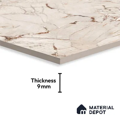 TL 00348 Terra Brown 6 ft x 4 ft Glossy Finish Endless Vitrified Wall & Floor Tile - 9 mm | Adhesive and Spacers Must be Used During Installation