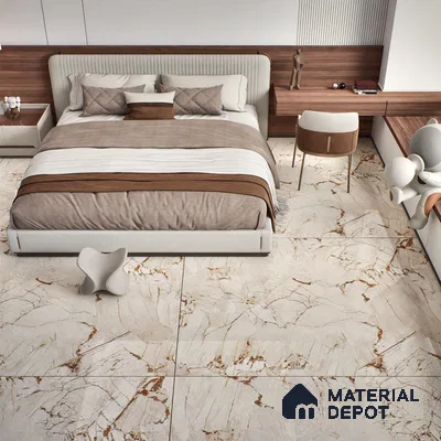 TL 00348 Terra Brown 6 ft x 4 ft Glossy Finish Endless Vitrified Wall & Floor Tile - 9 mm | Adhesive and Spacers Must be Used During Installation
