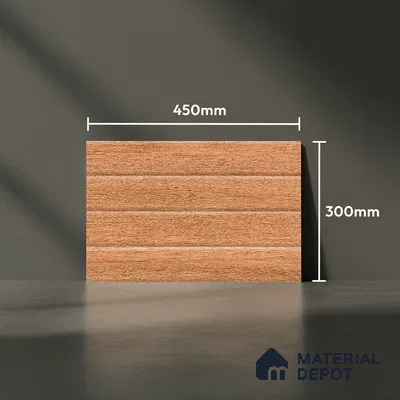 TL 01896 A Terra Brown Dark 18 x 12 inch Glossy Finish Ceramic Wall Tile - 6 mm