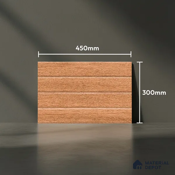 TL 01896 A Terra Brown Dark 18 x 12 inch Glossy Finish Ceramic Wall Tile - 6 mm