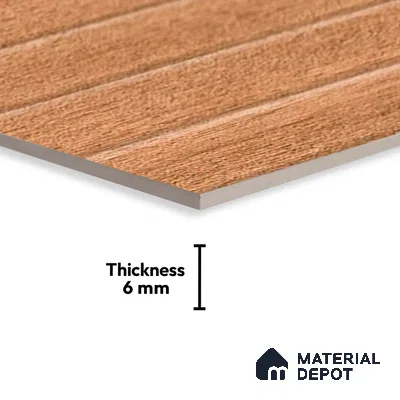 TL 01896 A Terra Brown Dark 18 x 12 inch Glossy Finish Ceramic Wall Tile - 6 mm
